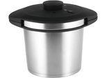 Schnellkochtopf CARL SCHMIDT SOHN "Galaxy", silber (schwarz, silberfarben), 6 l, Töpfe, Schnellkochtopf, Dampfkochtopf, 6 Liter, Induktion