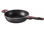 Schmorpfanne SCHULTE-UFER "Switch", schwarz (schwarz, rot), Ø:28cm, Pfannen, Schmorpfanne, Ø 28, abnehmbarer Griff, Induktion
