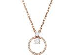 Kette mit Anhänger SWAROVSKI "Schmuck Geschenk Halskette Constella Pavé", rosa (roségoldfarben, kristallweiß), Halsketten, Damen, Metall, L: 45, mit Swarovski Zirkonia (synth.)