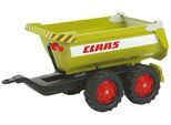 Kinderfahrzeug-Anhänger ROLLY TOYS "Halfpipe CLAAS", grün, Spielfahrzeug-Anhänger, KinderB:45cm H:43cm L:89cm, Kunststoff, für Trettraktoren, B:45cm H:43cm L:89cm