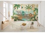 Fototapete KOMAR "Digitaldruck Vlies - Baby Safari - Größe 350 x 250 cm", bunt, Rollen:, Vlies, Tapeten, Wohnzimmer, Schlafzimmer