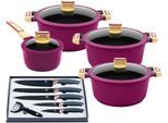 Topf-Set KING "GOURMET", lila (flieder), Töpfe, Antihaft-Beschichtung, Induktion