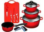 Topf-Set KING "ALUGUSS", rot, Töpfe, Keramikantihaftbeschichtung, Induktion