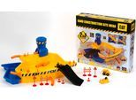 Spielzeug-Radlader KLEIN "Caterpilar CAT Sandbaustelle Mega", bunt (gelb, blau, schwarz), Spielzeugfahrzeuge, Kinder, mit 3 Cat Fahrzeugen; Made in Germany