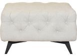 Polsterhocker HOME AFFAIRE "Amaury", beige, B:80cm H:45cm T:80cm, Struktur (100% Polyester);Samtoptik (100% Polyester), Hocker, Polsterhocker, Chesterfield-Optik, Breite 80cm, Fußfarbe wählbar