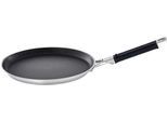 Crêpepfanne RÖSLE "SILENCE PRO", silber (silberfarben, schwarz), B:29,5cm H:10cm L:51,5cm Ø:28cm, Pfannen, Premium-Antihaftversiegelung, spülmaschinengeeignet, Ø 28cm, Induktion