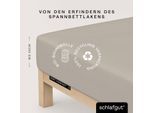 Spannbettlaken SCHLAFGUT "Soft Contact", beige (sand mid), L:200cm, Feinbiber, Obermaterial: 100% Baumwolle, Bettlaken, Spannbettlaken, 100% Bio Baumwolle