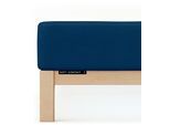 Spannbettlaken SCHLAFGUT "Soft Contact", blau (blau deep), L:200cm, Feinbiber, Obermaterial: 100% Baumwolle, Bettlaken, Spannbettlaken, 100% Bio Baumwolle