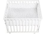 Laufgitter ROBA "Sternenzauber grau, 100x75 cm", Baby, weiß, Laufställe, mit Stoffeinlage und Nestchen