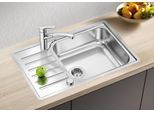 Küchenspüle BLANCO "LANTOS XL 6 S-IF Compact", silber (edelstahl bürstfinish), B:78cm, Edelstahl, Küchenspülen