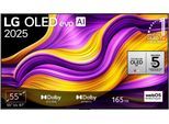 LG OLED-Fernseher "OLED55G57LW", Energieeffizienz: E (A-G), schwarz (silber, schwarz), 55 ″, Fernseher