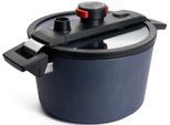 Dampfgartopf WOLL MADE IN GERMANY "Active-Lite", grau (anthrazit), H:13,5cm Ø:24cm, Töpfe, Dampfkochtopf, incl. Activde Lite Deckel, Induktion, Made in Germany