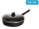 Schmorpfanne WOLL MADE IN GERMANY "Woll Eco Lite QXR Hochrandpfanne Ø 28 cm mit Deckel", schwarz, H:7cm Ø:28cm, Pfannen, Schmorpfanne, PFAS-frei, 100% recyceltes Aluminium