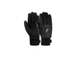 Skihandschuhe REUSCH "Garhwal Hybrid", Damen, Gr. 7.5, silber (schwarz, silberfarben), 93% Polyester, 5% Polyamid, 2% Elasthan, mehrfarbig, Handschuhe, mit praktischer Touchscreen-Funktion