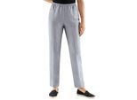 Schlupfhose CLASSIC BASICS, Damen, Gr. 24, Kurzgrößen, grau (grau, meliert, schwarz, meliert), 100% Polyester, unifarben, lang, Hosen Schlupfhose