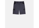 Arbeitshose DICKIES "Dickies Workwear Shorts EVERYDAY SHORTS", Mädchen, Gr. 30, Normalgrößen, grau (grau, schwarz), Obermaterial: 65% Polyester, 35% Baumwolle, Hosen Arbeitshose