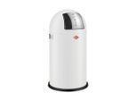 Wesco Abfallsammler Pushboy, Weiß, Edelstahl, Metall, 50 L, 75.5 cm, Made in Germany, Küchen, Küchenausstattung, Mülleimer