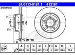 ATE Bremsensatz, Scheibenbremse 142022240 Vorderachse voll 280mm 13mm für VAG