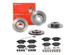 BREMBO Bremsensatz, Scheibenbremse Bremsensatz-Vorn und Hinten sg00000ece Hinterachse innenbelüftet 257mm 22mm für Peugeot Citroën Fiat LANCIA ALFA RO