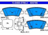 ATE Bremsensatz, Scheibenbremse Bremsensatz-Hinterachse sg00000cil Hinterachse voll 302mm 10mm für KIA HYUNDAI