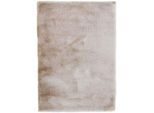 Hochflor-Teppich CARPETFINE "Breeze", beige (creme), B:120cm H:45mm L:170cm, Polyester, Teppiche, Hochflor-Teppich, besonders weich mit leichtem Glanz Garn, Wohnzimmer