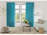 Vorhang MY HOME "Parry" Gr. 2, blau (aquablau), B:140cm H:175cm, Polyester, Recyceltes Material, Gardinen, Vorhang, 2-er Set, blickdicht, monochrom, basic, einfarbig, Bestseller