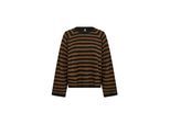 Strickpullover SOYACONCEPT "Soya Concept Sweater SC-ORLEAN", Damen, Gr. L, braun (9999c schwarz combi), Obermaterial: 74% Polyacryl, 24% Polyester, 2% Elasthan, Pullover Strickpullover