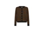 Cardigan SOYACONCEPT "Soya Concept Cardigan SC-ORLEAN", Damen, Gr. S, 9999c schwarz combi, Obermaterial: 74% Polyacryl, 24% Polyester, 2% Elasthan, Strickjacken