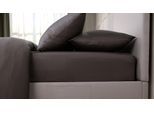 Emma Silken Satin Spannbettlaken | Dark Grey | 200x200cm