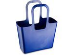 Shopper KOZIOL "XL", blau (midnight), B:44cm H:54cm T:21,5cm, Kunststoff, Taschen, Shopper, Kunststoff, 100% recycelbar, melaminfrei, 100% CO² neutral produziert
