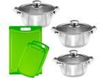 Topf-Set KING "EDELSTAHL", grün, Töpfe, Induktion