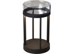 KONSTSMIDE LED Laterne "Chieti", grau, Ø 17cm H: 25cm, 2 Stk., Leuchten, Chieti LED USB-Laterne, dimmbar 2700/3000K Glasdek