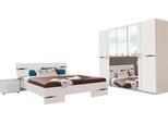 Schlafzimmer-Set WIMEX "Anna", weiß, B/H: 180cm x 200cm, Schlafzimmermöbel-Sets