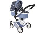 Kombi-Puppenwagen CHIC2000 "Mika", blau (sternchen blau), Puppenwagen, KinderB:41cm H:82cm T:73cm, Kunststoff, Metall, Stoff, mit schwenkbaren Vorderrädern, B:41cm H:82cm T:73cm