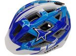 Kinderhelm LEVIOR "Kailu blue stars" Gr. S, weiß (blau), Helme, Kinder, S Kopfumfang: 49cm - 53cm