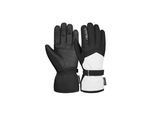Skihandschuhe REUSCH "Moni R-TEX XT", Damen, Gr. 8, schwarz-weiß (schwarz, weiß), 84% Polyester, 14% Lederimitat, 2% Elasthan, mehrfarbig, Handschuhe, mit innovativer Insert-Membran