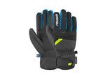 Skihandschuhe REUSCH "Baldo R-TEX XT", Damen, Gr. 8, grau (grau, gelb), 80% Polyester, 19% Lederimitat, 1% Elasthan, mehrfarbig, Handschuhe, warm und wasserdicht