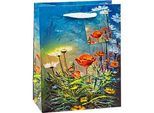 Geschenktüten Set TSI Fine Arts, 12-teilig, 4 verschiedene Motive, A5, Tragekordel, Beschriftungskärtchen, B 180 x T 100 x H 230 mm, PP-Folie, bunt