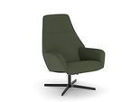 NowyStyl Drehsessel Barrique, mit Armlehnen, Rückenlehne neigungsverstellbar, B 540 x T 515 x H 410 mm, Polyesterbezug/Aluminium, forest dunkelgrün/schwarz