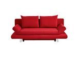 Xora Schlafsofa Sorini, Rot, Textil, Uni, 2-Sitzer, Füllung: Schaumstoff, 194x73x91 cm, Stoffauswahl, Wohnzimmer, Sofas & Couches, Schlafsofas, Schlafsofas mit Bettkasten