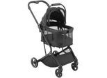 Buggy , Schwarz , Textil , 50.5x103x84.5 cm , Feststellbremse, Federung, Griff in Lederoptik, mit Tragegriff, Einhand-Faltmechanismus , Baby on Tour, Kinderwagen, Buggys