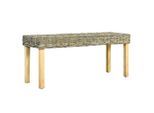 vidaXL Sitzbank 110 cm Natur Kubu-Rattan und Massivholz Mahagoni