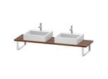 Duravit DuraStyle Konsole DS105C07979 für Aufsatzbecken, 2 Ausschnitte, Stärke 3 cm, Nussbaum natur