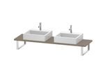 Duravit DuraStyle Konsole DS105C07575 für Aufsatzbecken, 2 Ausschnitte, Stärke 3 cm, Leinen