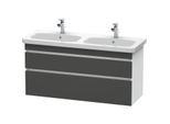 Duravit DuraStyle Waschtisch-Unterschrank DS649804918 123x44,8x61cm, 2 Auszüge, Becken links/rechts, graphit matt/weiß matt