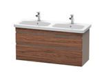 Duravit DuraStyle Waschtisch-Unterschrank DS649802143 123x44,8x61cm, 2 Auszüge, Becken links/rechts, nussbaum dunkel/basalt matt