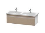 Duravit DuraStyle Waschtisch-Unterschrank DS639807518 123x44,8x39,8cm, 1 Auszug, Becken links/rechts, leinen/weiß matt