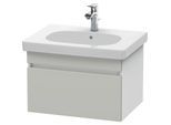 Duravit DuraStyle Waschtisch-Unterschrank DS638300718 60 x 45,3 cm, betongrau/weiß matt, 1 Auszug, wandhängend