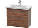 Duravit DuraStyle Waschtisch-Unterschrank DS649902143 73 x 36,8 cm, nussbaum dunkel/basalt matt, 2 Schubkästen, wandhängend