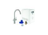 Grohe Blue Professional Spültisch-Einhebelmischer 31323DC2 supersteel, Starter Kit, C-Auslauf, Bluetooth/WIFI